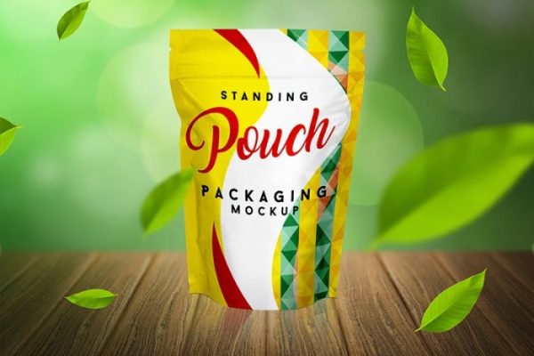 Contoh desain kemasan standing pouch