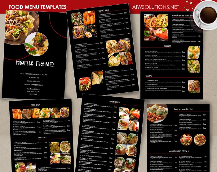 Contoh desain daftar menu